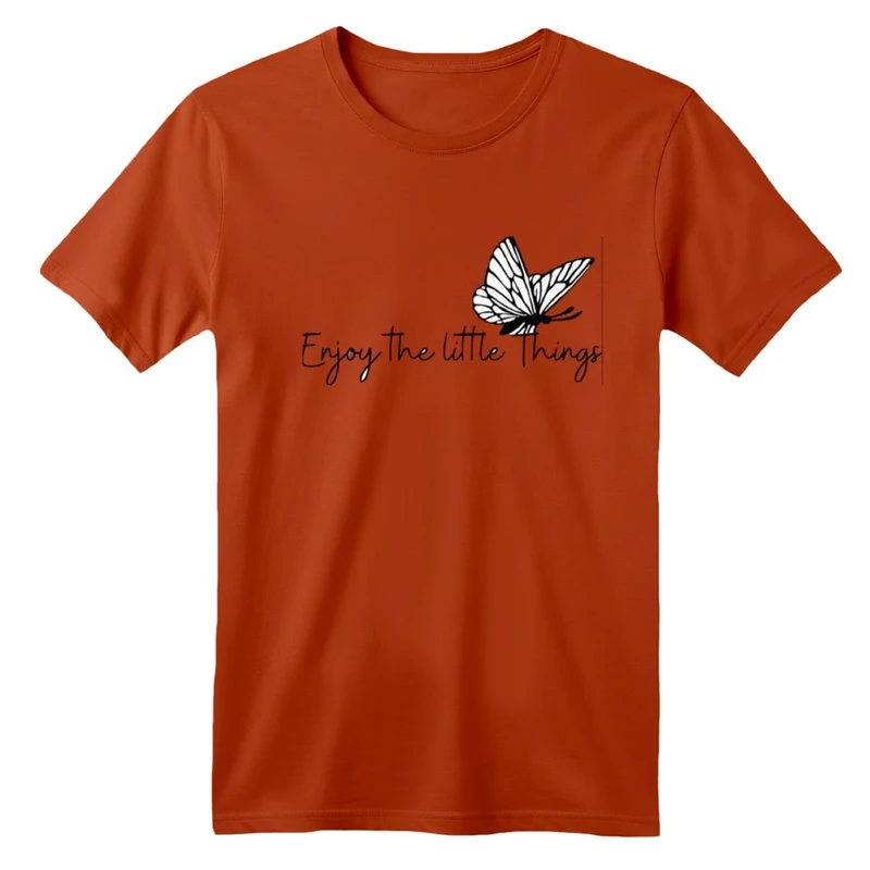 تی شرت آستین کوتاه بچگانه مدل نوشته پروانه