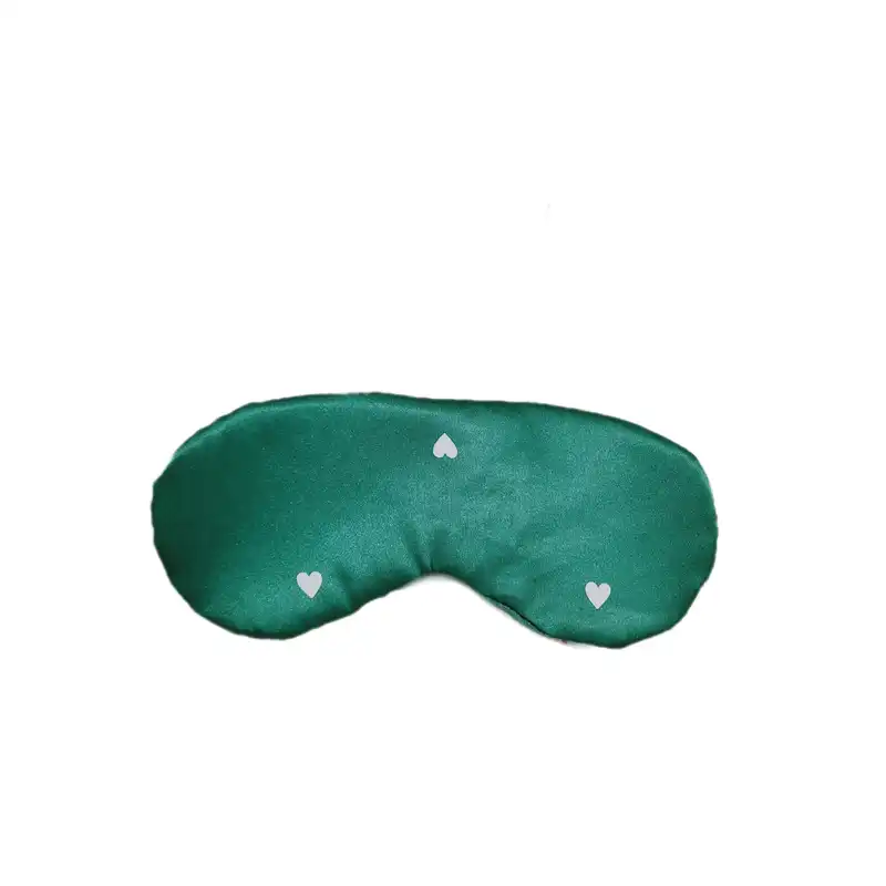 چشم بند خواب مدل ساتن ابریشم طرح قلب