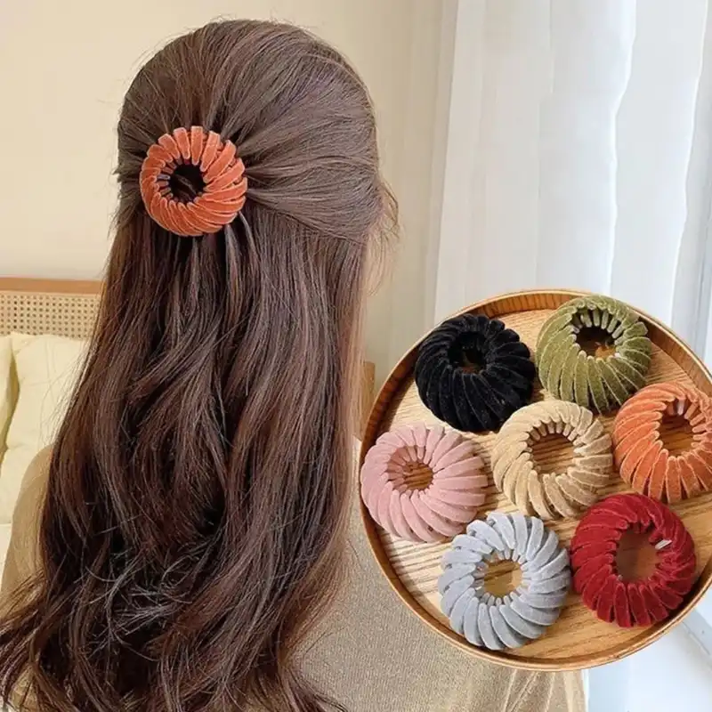 کلیپس مو زنانه مدل چنگکی جادویی مخملی