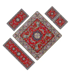 ست 5 تکه رومیزی ترمه حسینی مدل شاهکار