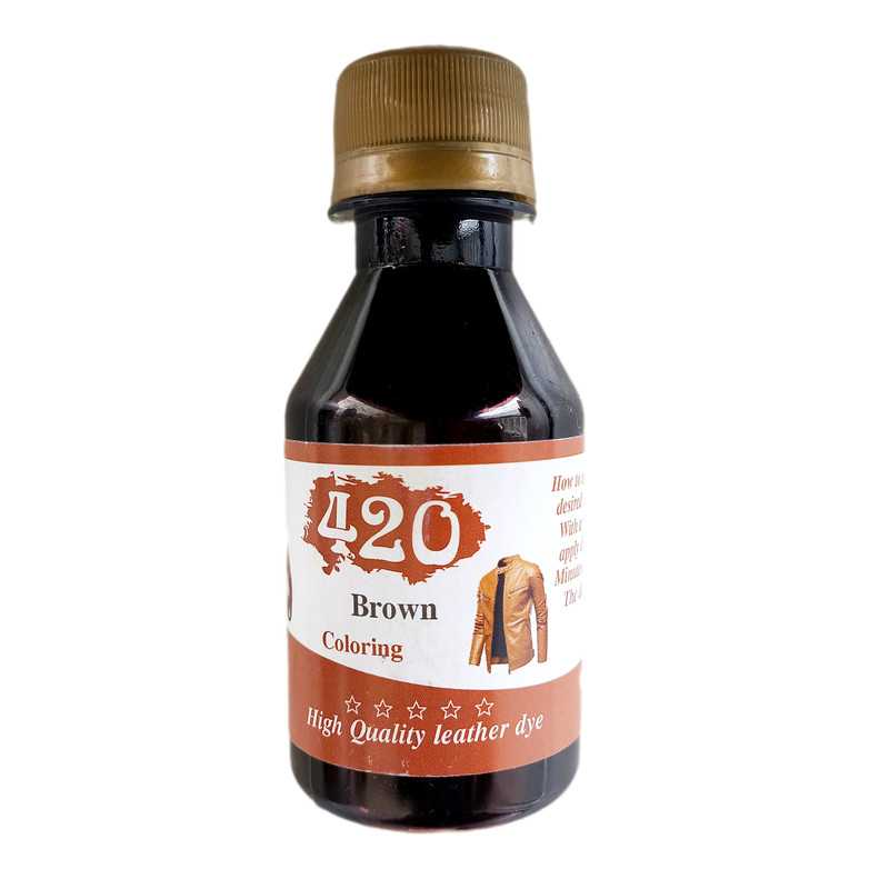 رنگ تغییر چرم 420 کد LCBROWN01 حجم 120 میلی لیتر