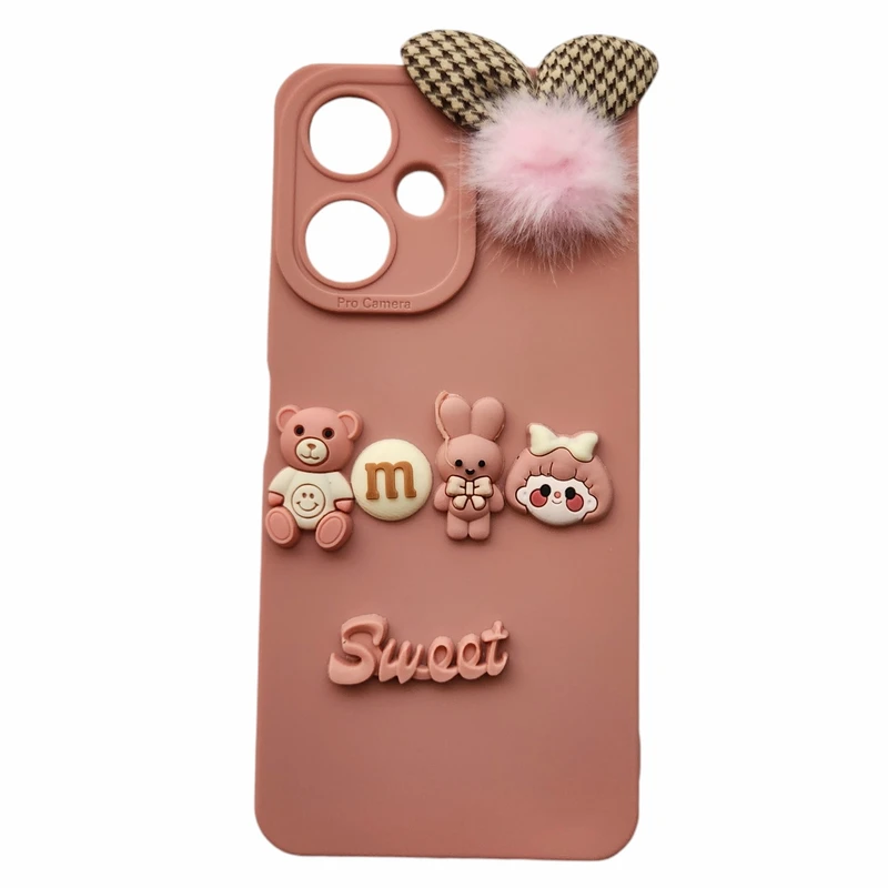 کاور طرح عروسکی برجسته مدل pocom6 مناسب برای گوشی موبایل شیائومی Redmi 13 4G / POCO M6 4G 