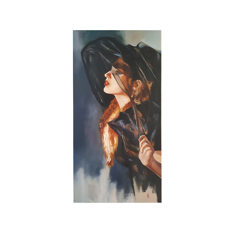 تابلو طرح دختر دلتنگ مدل ZT-105