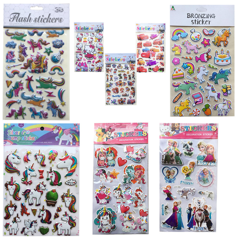 برچسب مدل سه بعدی  فانتزی کارتونی  کد Stickers 08 مجموعه 8 عددی