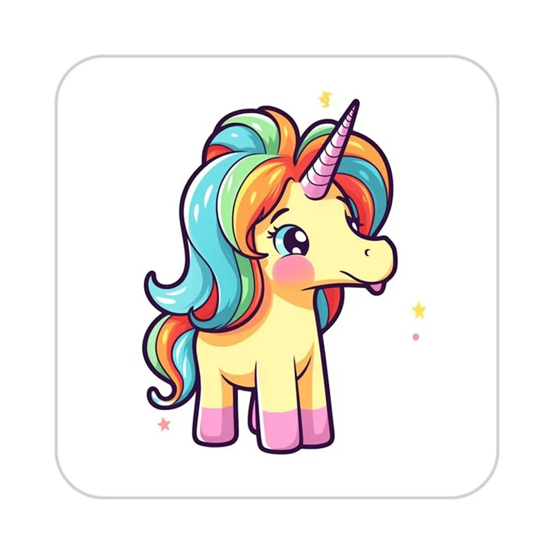 زیر لیوانی کاکتی طرح اسب تک شاخ و یونیکورن مدل mp29911