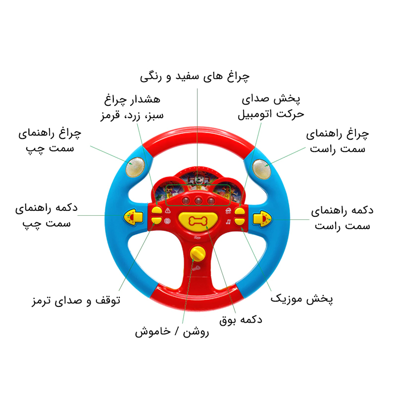 اسباب بازی مدل فرمان موزیکال طرح سگ های نگهبان کد 22