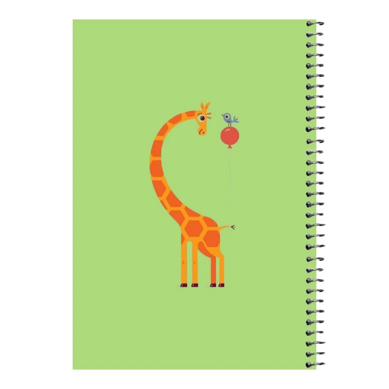 دفتر مشق 80 برگ اس جی مدل زرافه و بادکنک   