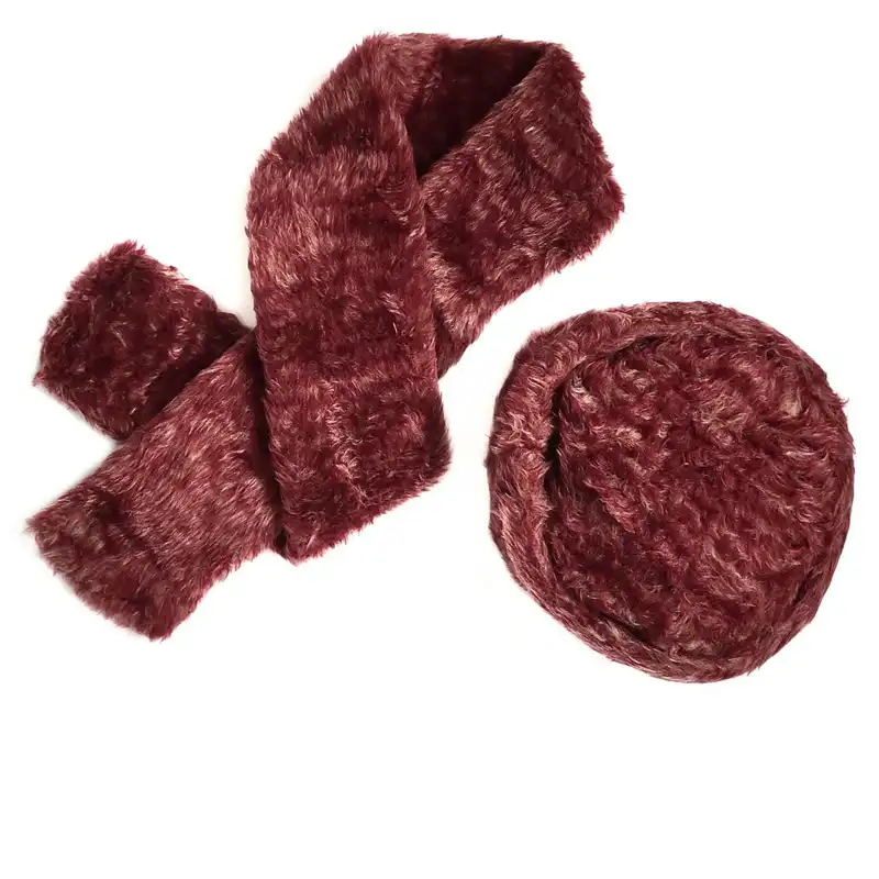 ست کلاه و شال گردن زنانه مدل روسی کد DRED