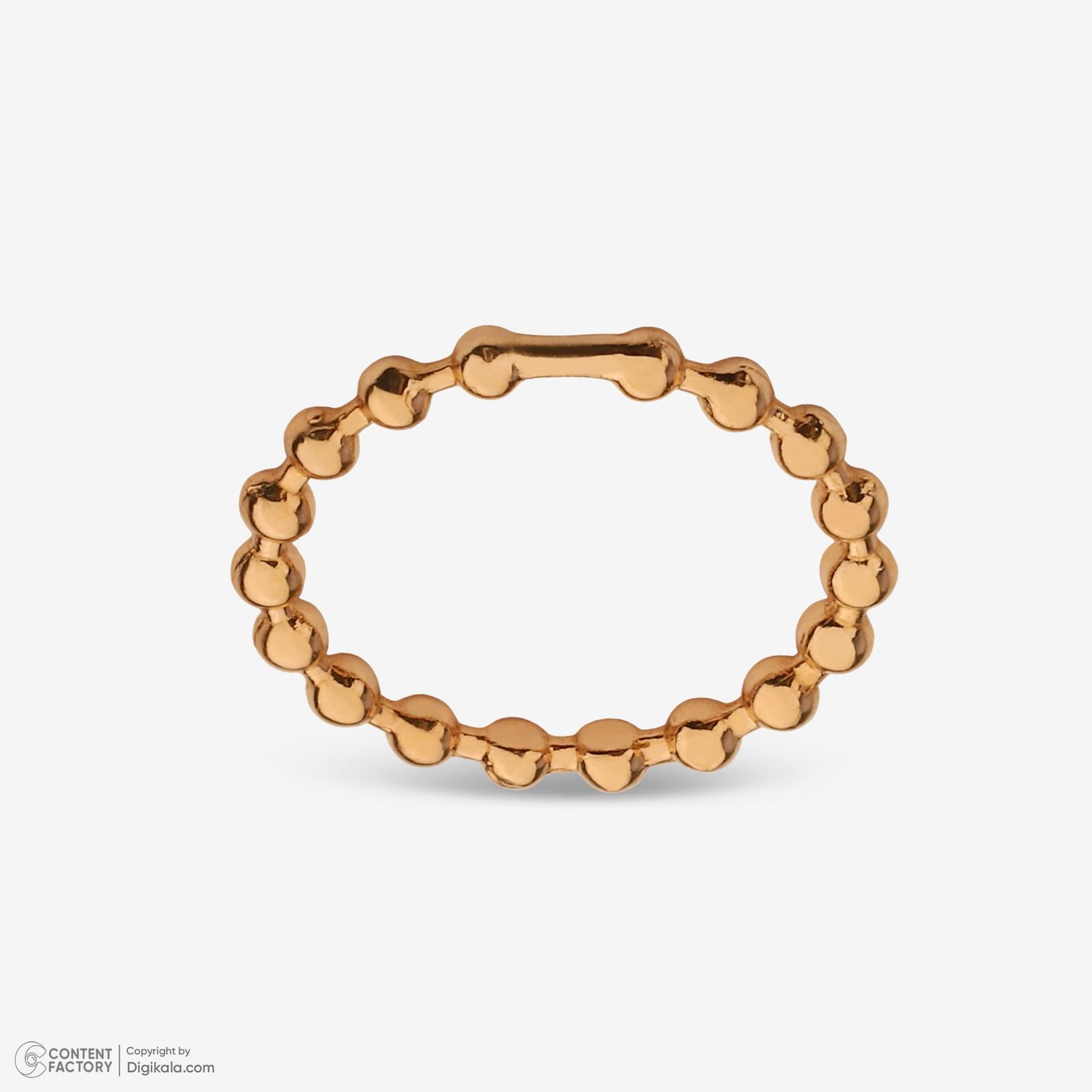 انگشتر طلا 18 عیار زنانه حافا گلد مدل گوی کد r009 سایز 56 -  - 2