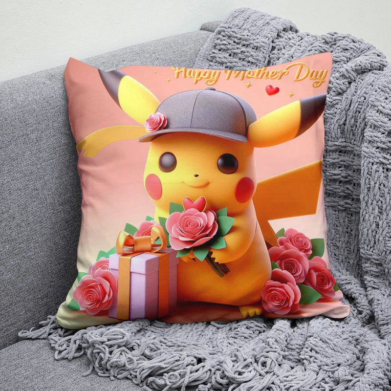 کوسن پاد آفرین مدل پیکاچو طرح هدیه روز مادر کد 161