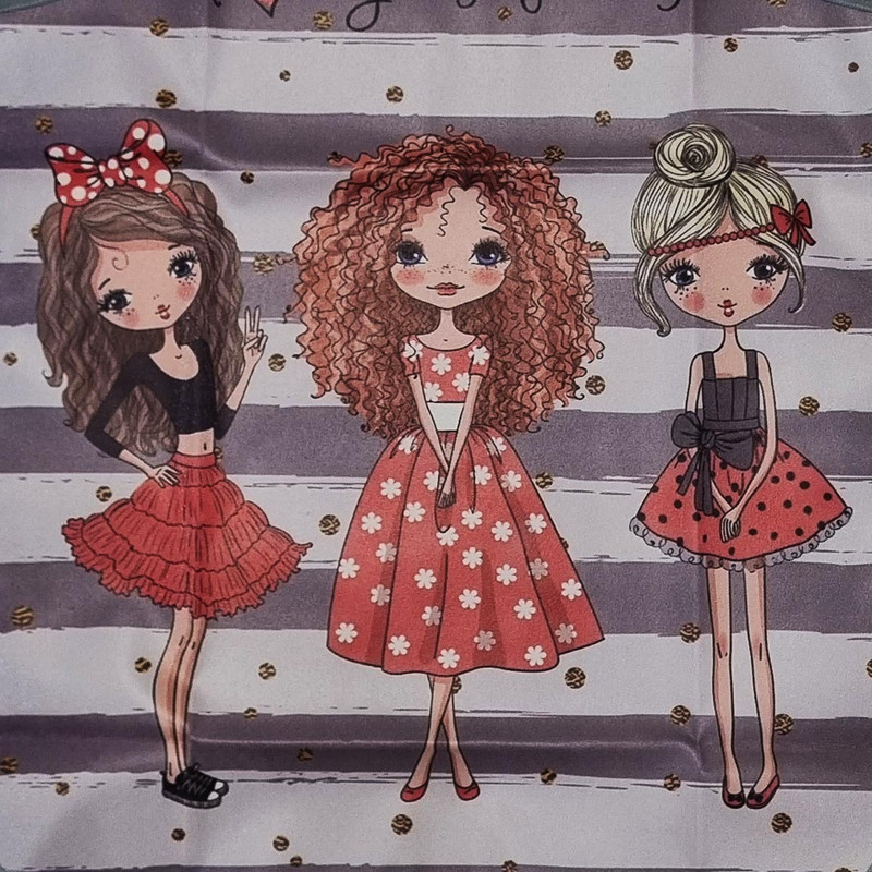 پیش بند آشپزخانه مدل عروسکی طرح دختران زیبا کد 03