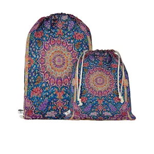 نظم دهنده سفری مدوپد طرح قالیچه قم لچک و ترنج مدل C-Ghom146 بسته 2 عددی