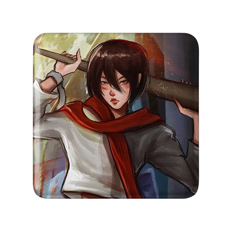 مگنت خندالو طرح میکاسا اکرمن انیمه اتک آن تایتان Attack on Titan  مدل مربعی کد 18538