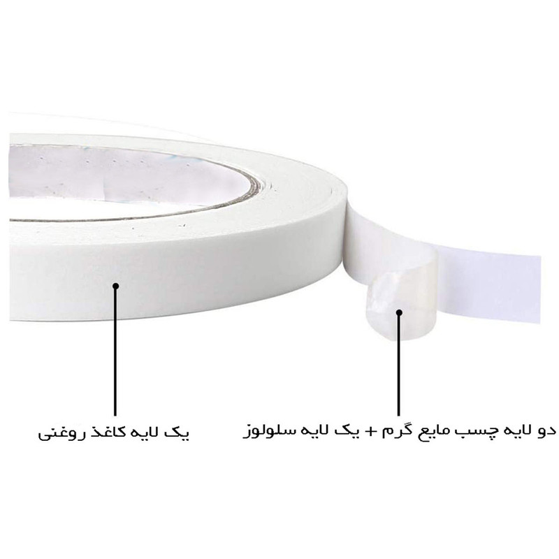 چسب دوطرفه تاپ تیپ مدل 50 عرض 0.5 سانتی متر