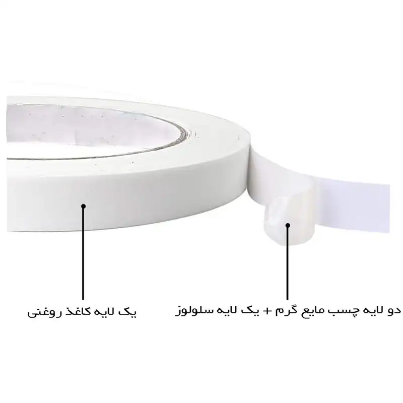 چسب دوطرفه تاپ تیپ مدل 50 عرض 0.5 سانتی متر