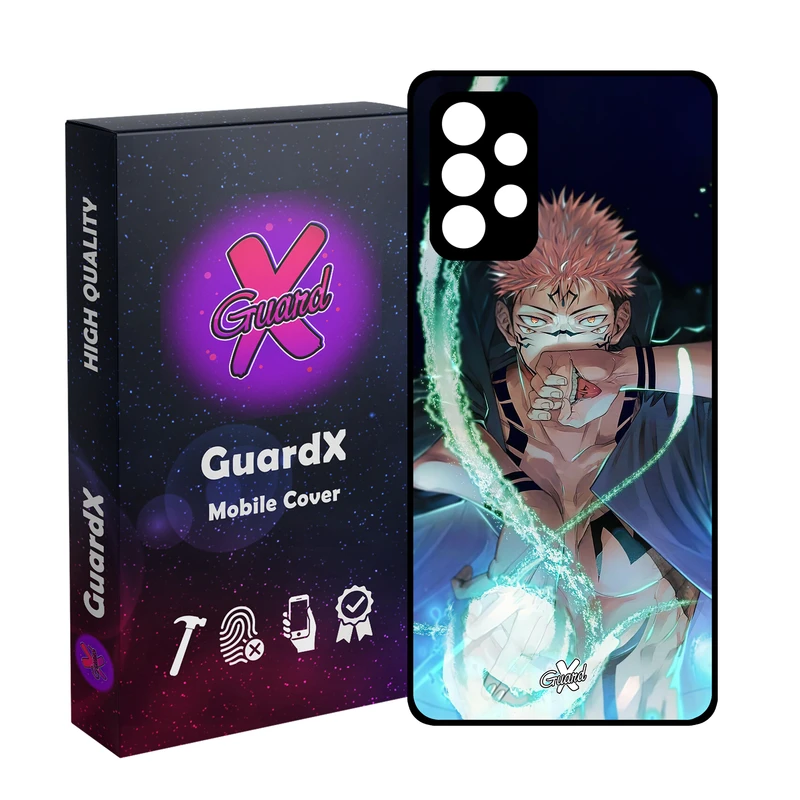 کاور گارد ایکس طرح Sukuna Anime مدل Glass10571 مناسب برای گوشی موبایل سامسونگ Galaxy A73