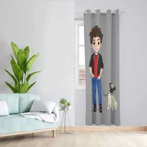 پرده مدل پسرانه مخمل پانچی کد 4694a سایز 140x200 سانتی متر