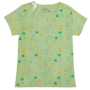 تی شرت آستین کوتاه زنانه اچ اند ام مدل نخ پنبه طرح میوه