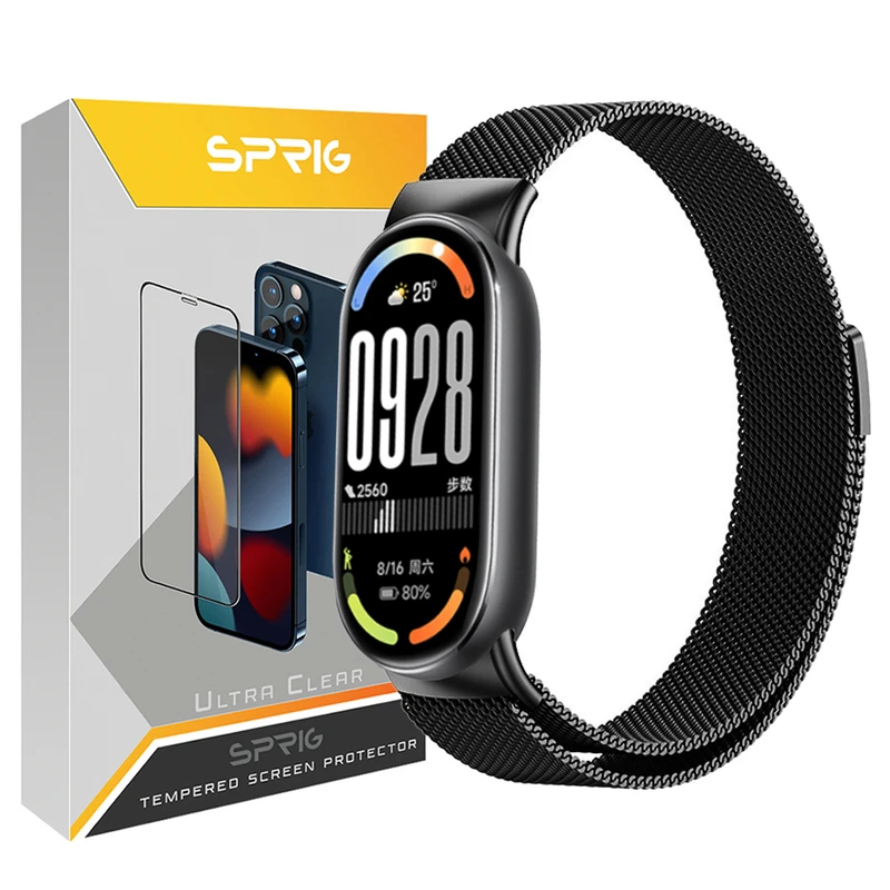 بند اسپریگ مدل Milanese مناسب برای ساعت هوشمند شیائومی Mi Band 10