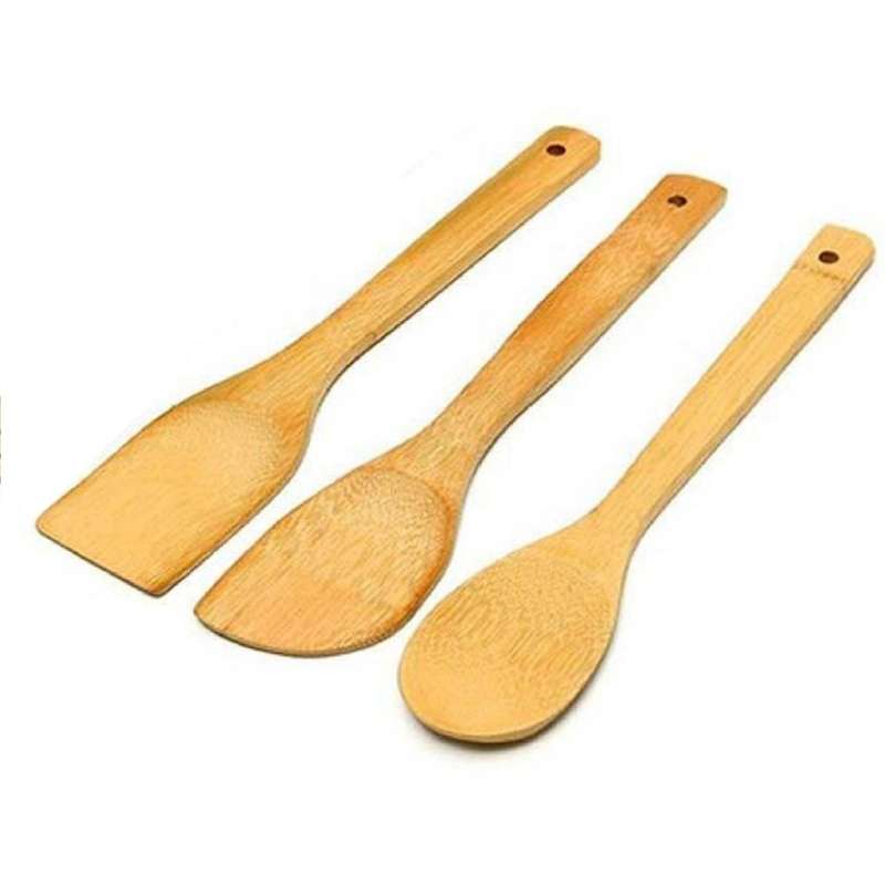 کفگیر چوبی کد SD11 مجموعه سه عددی