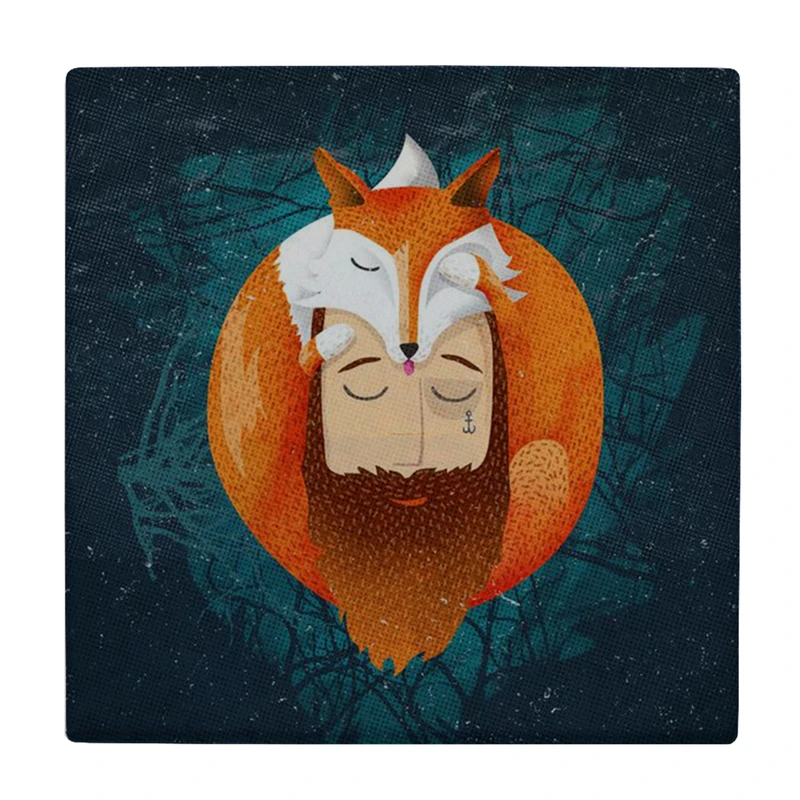 زیر لیوانی طرح مرد و روباه کد    2687020_111