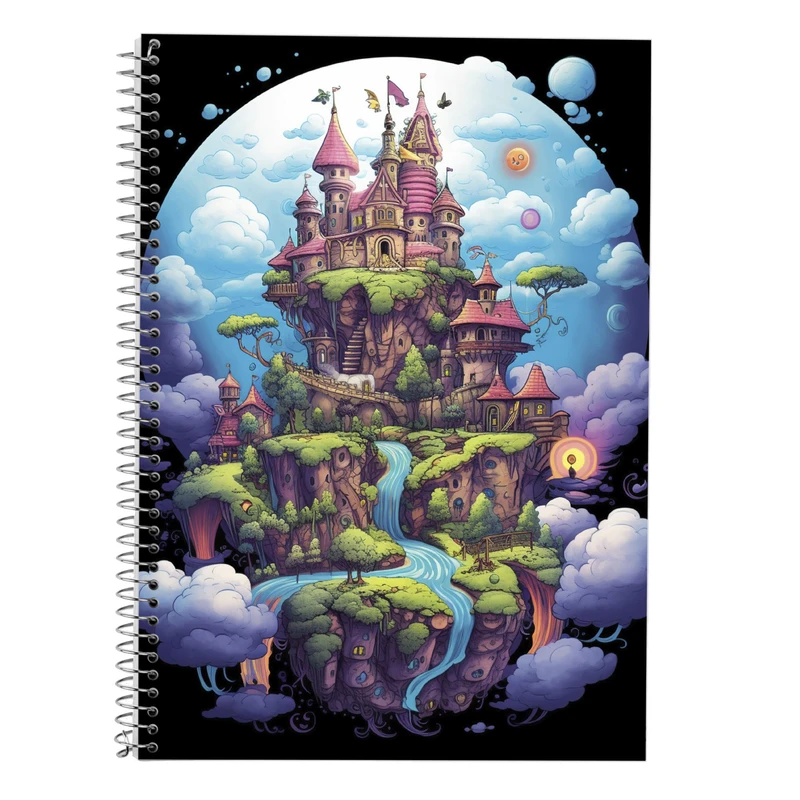 دفتر زبان 50 برگ مدوپد مدل سه خط طرح Ghibli کد DF2557