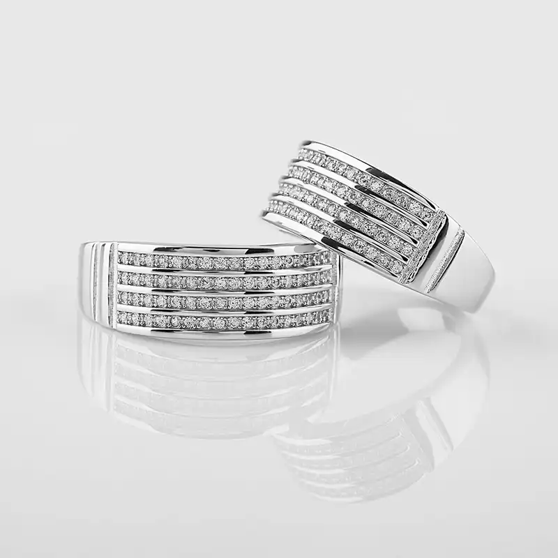 ست انگشتر نقره زنانه و مردانه مدل 20251