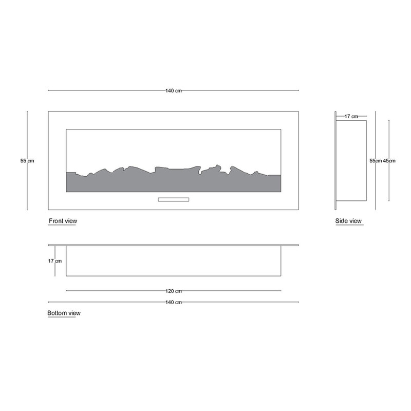 شومینه برقی اود آلوو مدل هیتر جلو چند رنگ140