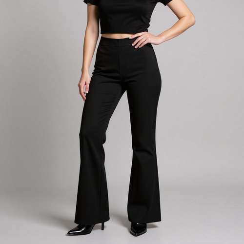 شلوار زنانه مدل دمپا گشاد بوت کات0103