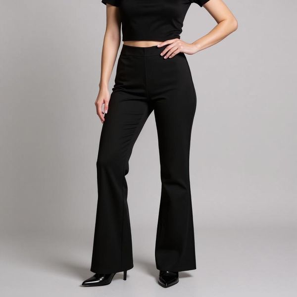 شلوار زنانه مدل دمپا گشاد بوت کات0103