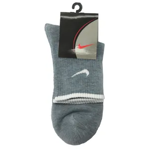 جوراب مدل نیم ساق نخی رنگ طوسی