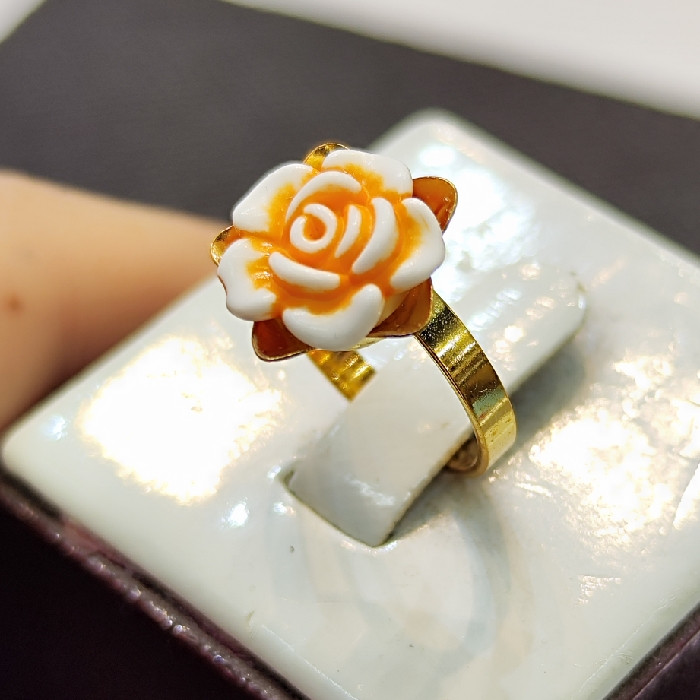 انگشتر دخترانه مدل گل رز کد 15