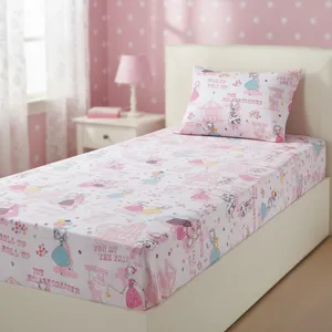 سرویس ملحفه 1 نفر 2 تکه آدنو مدل Girls کد IR37