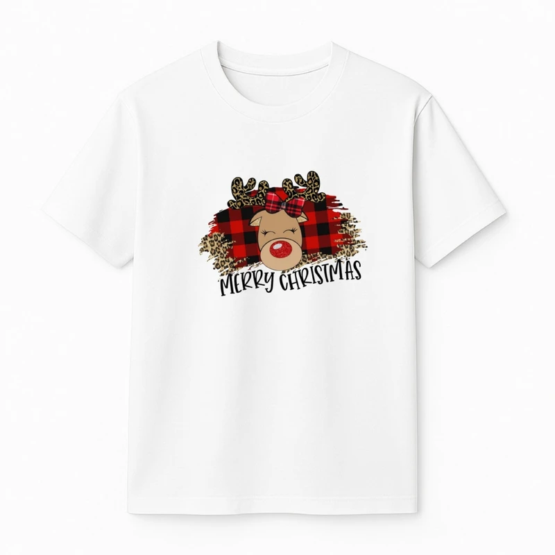 تی‌شرت آستین کوتاه پسرانه مدل گوزن کریسمس کد v3 
