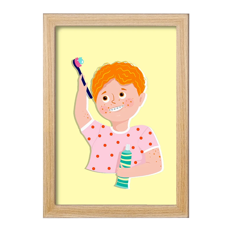 تابلو خندالو مدل دندان و دندانپزشکی کودکانه کد 27750