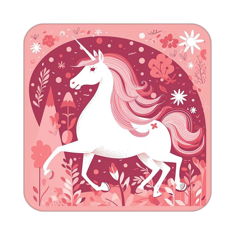 زیر لیوانی کاکتی طرح اسب تک شاخ و یونیکورن مدل mp31607