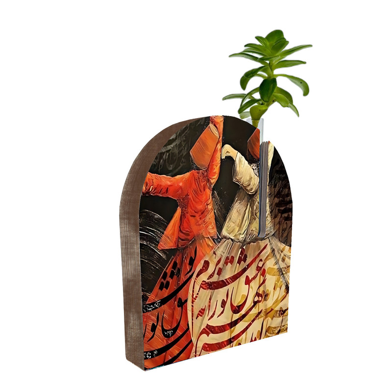 گلدان دکوری مدل سنتی دو رو طرح سماع FPW028 گلدان دکوری مدل سنتی دو رو طرح سماع FPW028