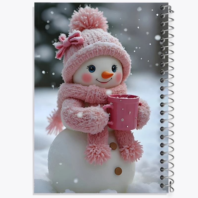 دفتر شطرنجی 50 برگ خندالو طرح آدم برفی کیوت کد F7111