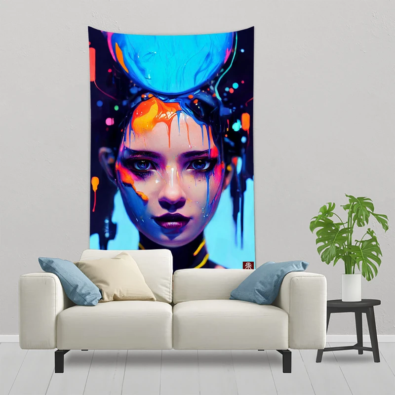 پوستر پارچه ای پرینتینگ لند طرح Face کد F05