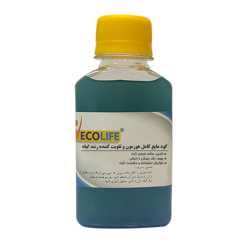 کود مایع کامل هورمون و تقویت کننده رشد گل و گیاه خانگی اکولایف مدل H02 حجم 120 میلی لیتر
