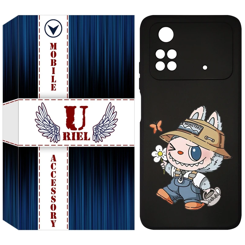 کاور یوریل مدل KSH کد 111 طرح عروسک لبوبو مناسب برای گوشی موبایل شیائومی Poco M4 Pro 4G