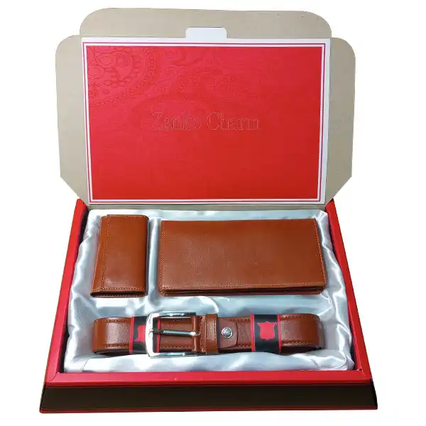 ست هدیه مردانه چرم زانکو مدل Zs-1144