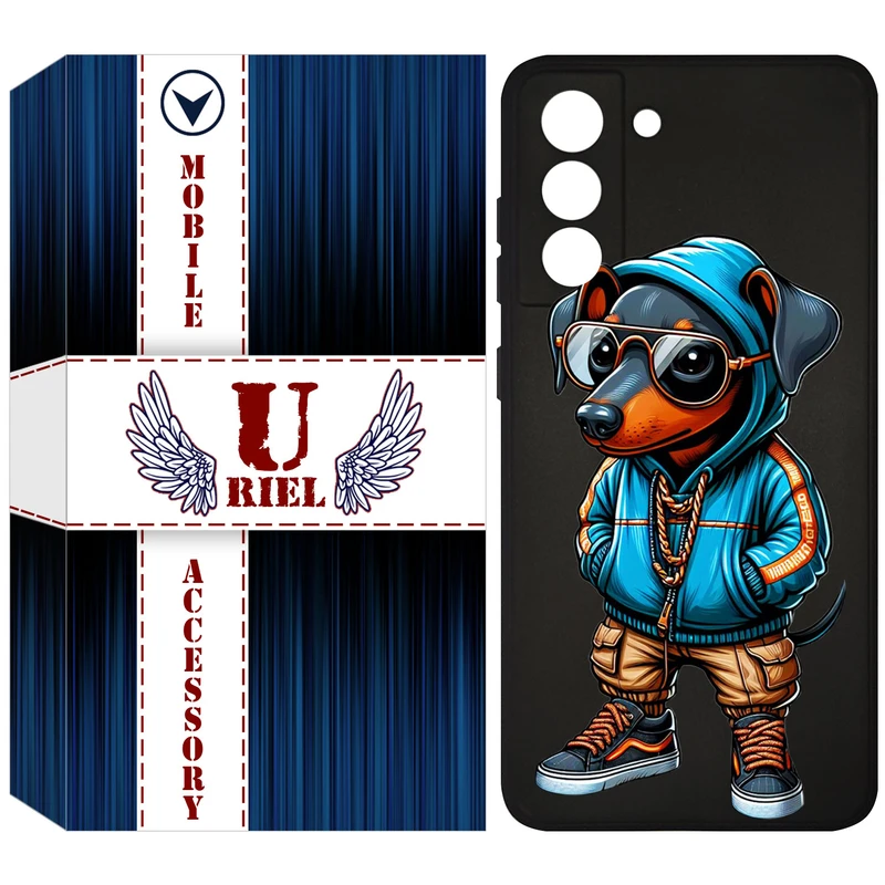 کاور یوریل قاب مدل KSH کد 49 طرح سگ مناسب برای گوشی موبایل سامسونگ Galaxy S21 FE 5G