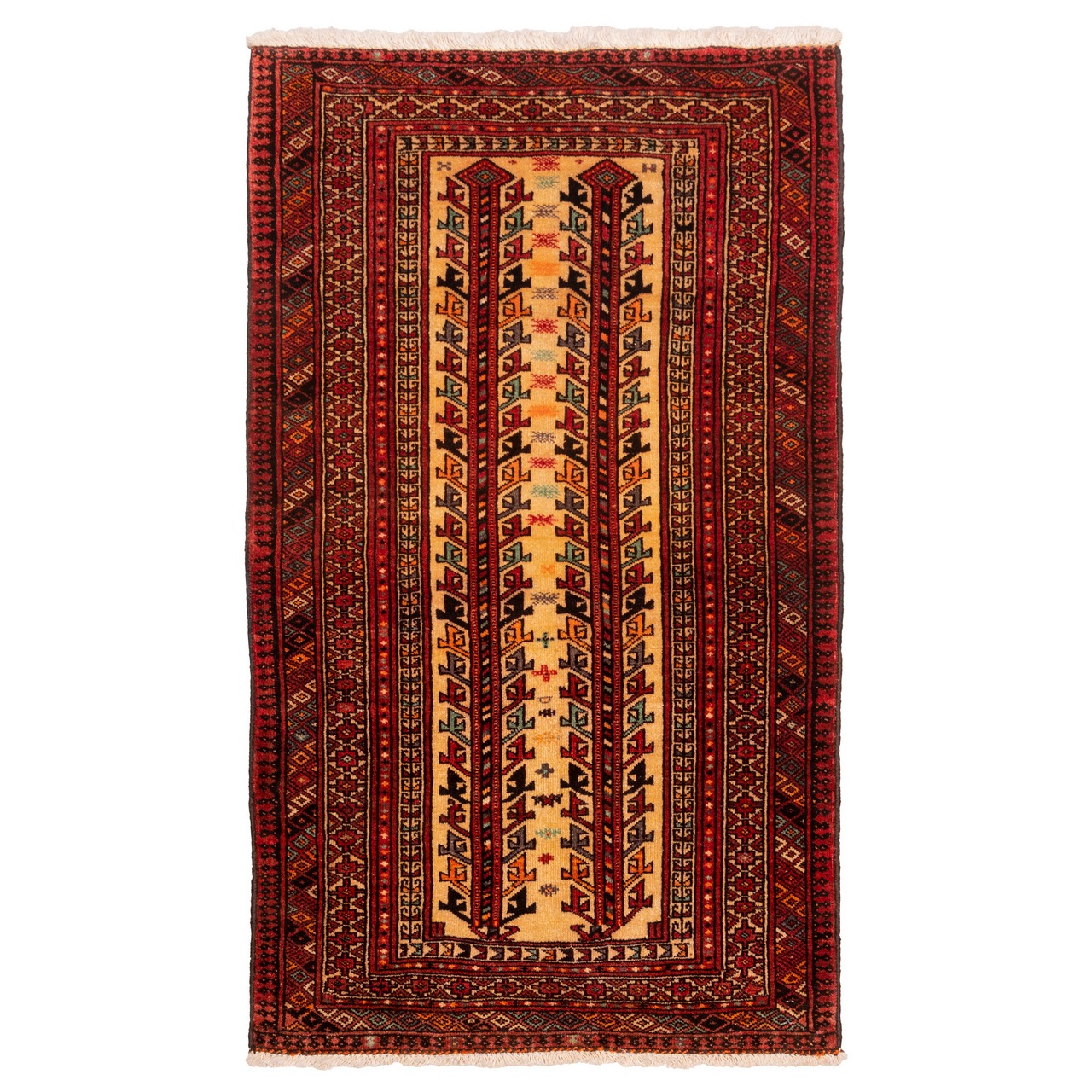 فرش قدیمی دستباف یک متری سی پرشیا کد 188048