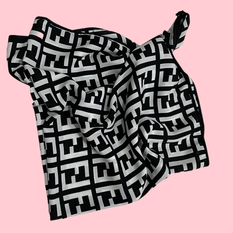 مینی اسکارف زنانه مدل نخی طرح فندی