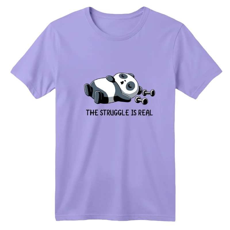 تی‌شرت آستین کوتاه لانگ یقه گرد بچگانه مدل پاندا ورزشی