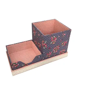 استند لوازم اداری رومیزی مدل گلدار مجموعه سه عددی