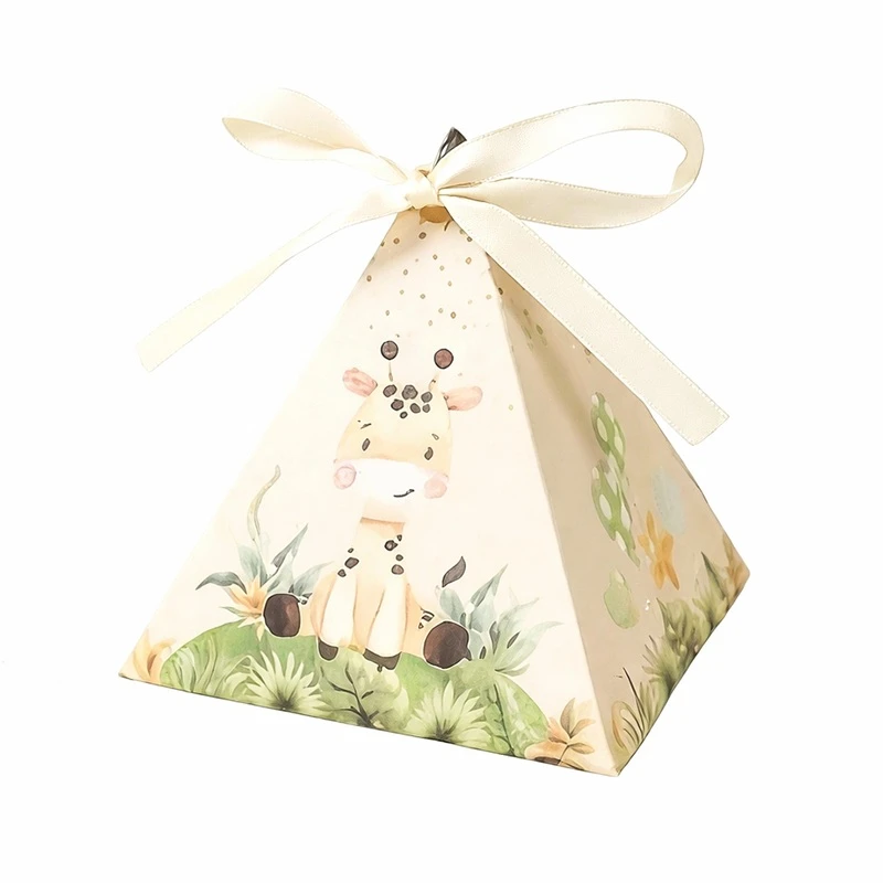 جعبه هدیه مدل فانتزی طرح زرافه با نمک مجموعه 4 عددی