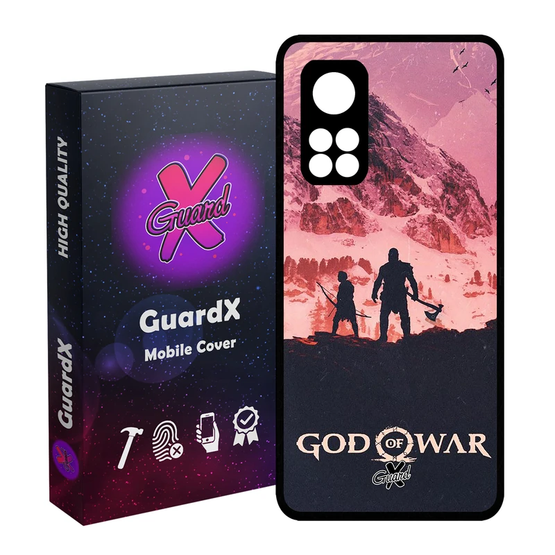 کاور گارد ایکس طرح God of War مدل Glass10075 مناسب برای گوشی موبایل شیائومی Mi 10T / Mi 10T Pro
