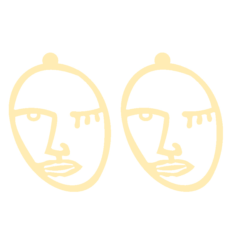 گوشواره طلا 18 عیار زنانه کرابو طرح صورتک مدل Kr5125